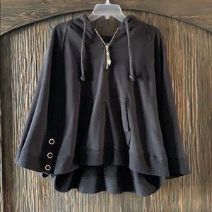 Green Dragon black hooded poncho